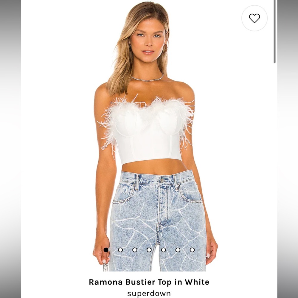 Ramona Feather Bustier Top